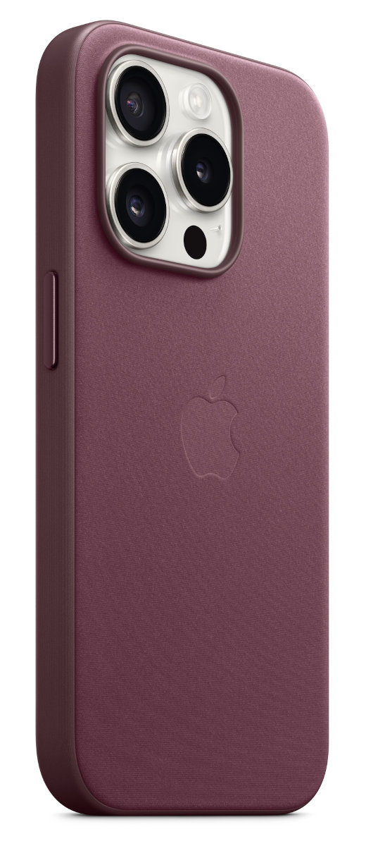 Etui z tkaniny FineWoven z MagSafe APPLE do iPhone 15 Pro Rubinowa morwa