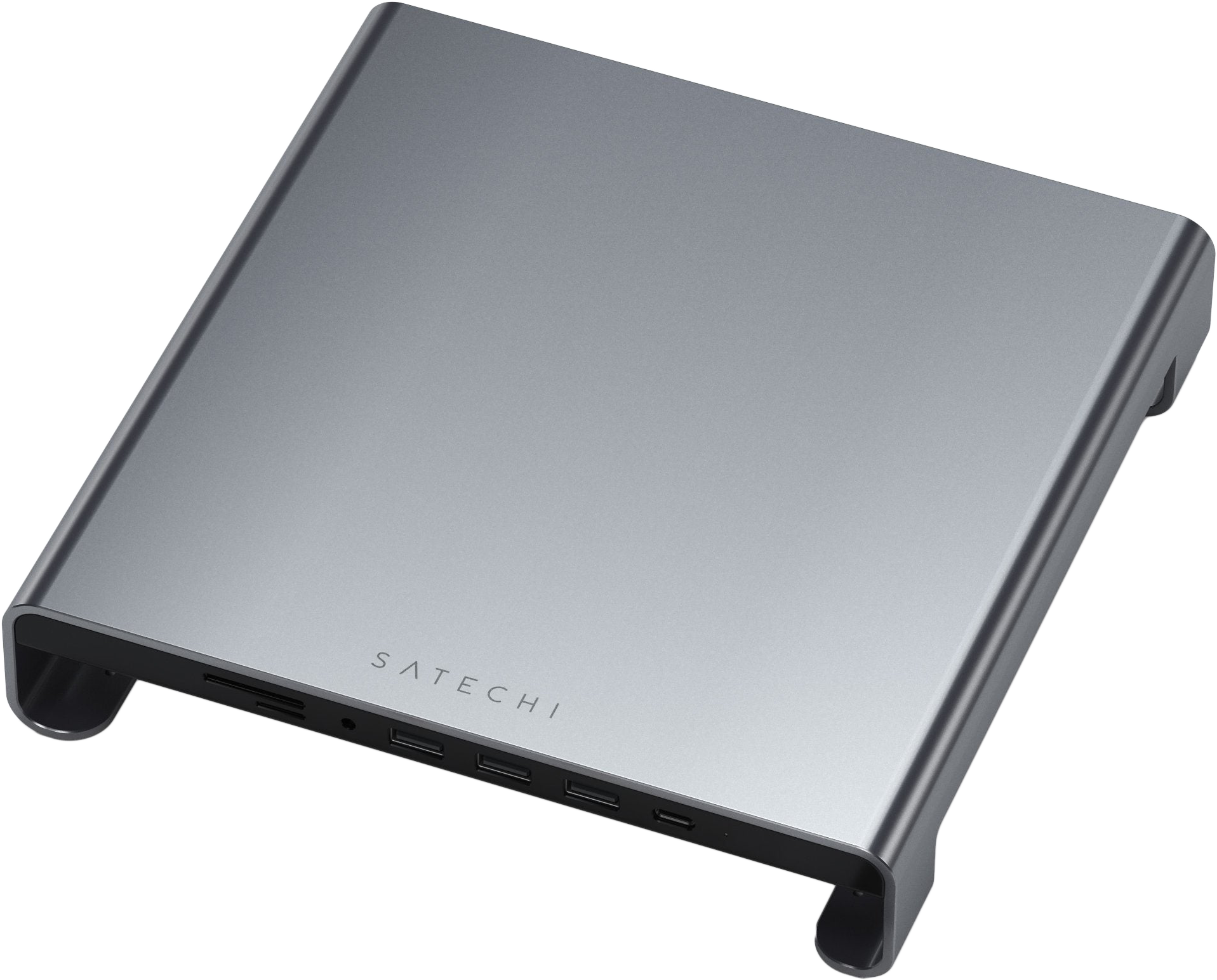 SATECHI USB Type-C iMac állvány és multiport adapter, 1xUSB-C, 3xUSB-A, microSD, asztroszürke (ST-AMSHS)