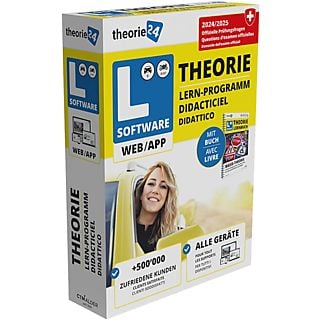 «theorie24» Web/App incl. libro di teoria per l’esame di teoria cat. B, A, A1 2024/25 - PC/MAC - Tedesco, Francese