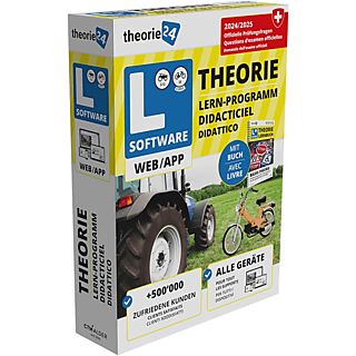 «theorie24» Web/App incl. libro di teoria per l’esame di teoria cat. F/G, M 2024/25 - PC/MAC - Italiano, Inglese