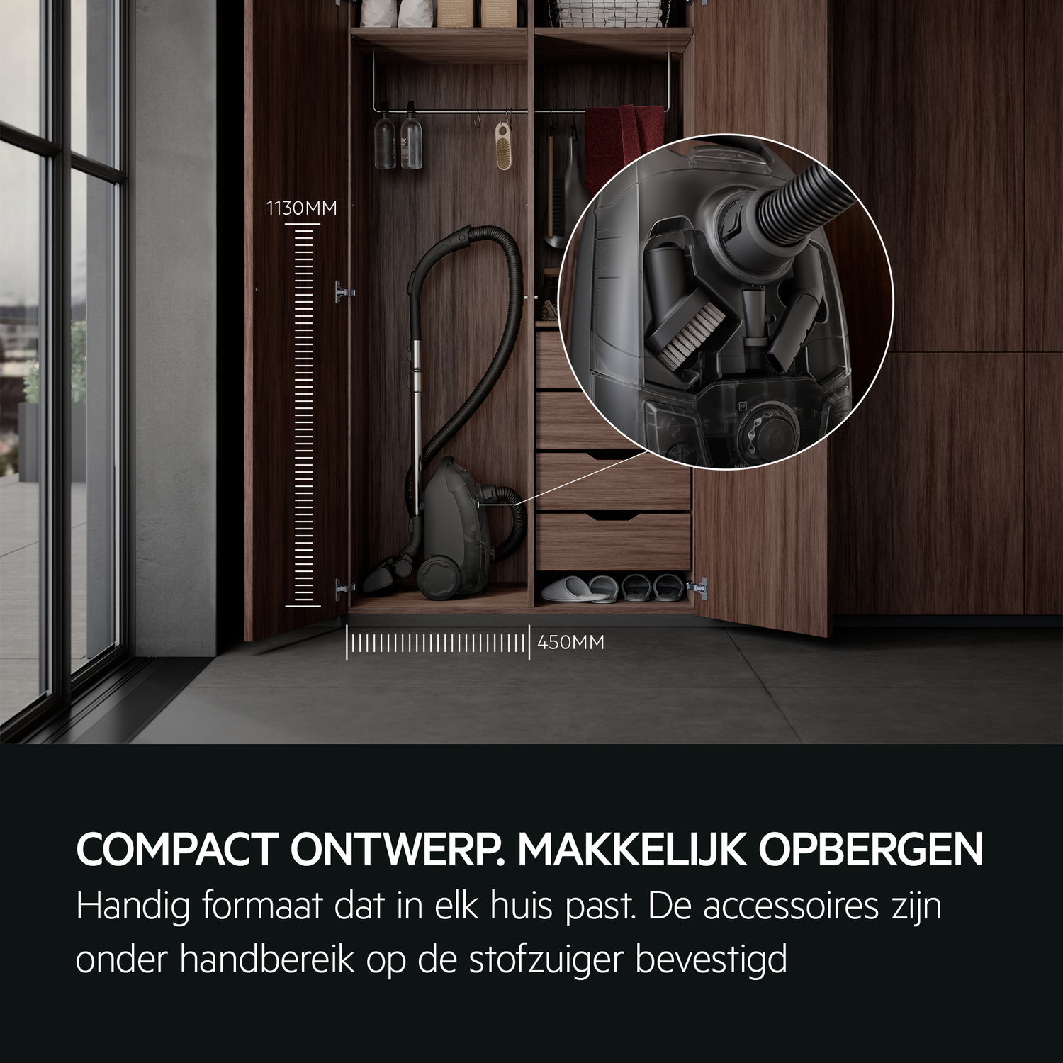 AEG AB51C1DB CLEAN 5000 Stofzuiger met zak Blauw