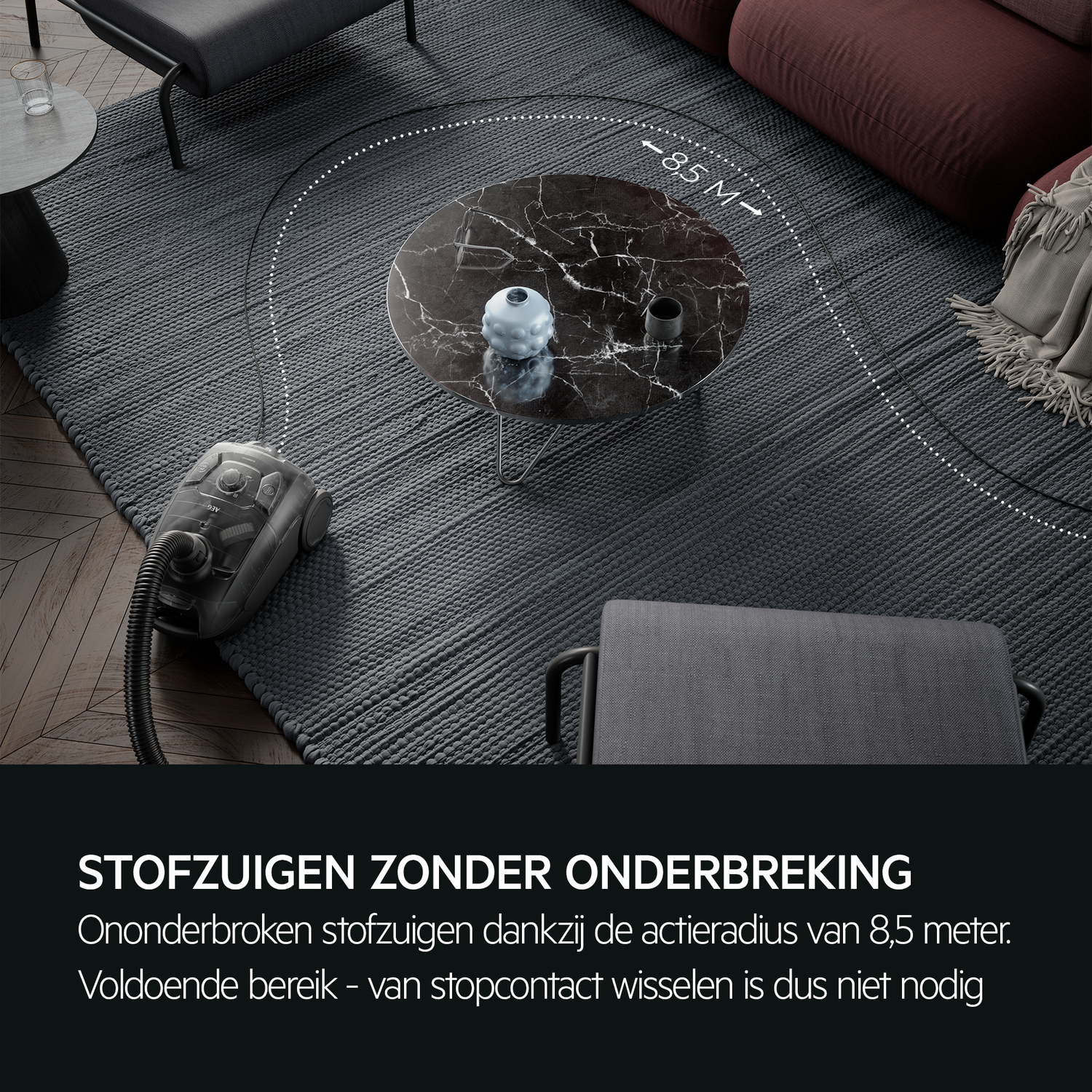 AEG AB51C1DB CLEAN 5000 Stofzuiger met zak Blauw