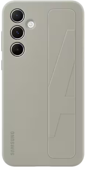 Tył szarego etui na telefon Samsung z logo Avengers 'A'.
