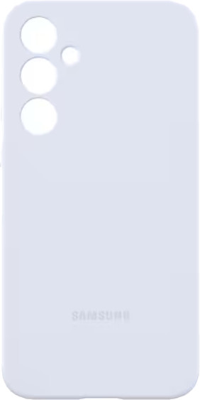 Jasnofioletowe etui na telefon z trzema wycięciami na aparat i logo SAMSUNG.