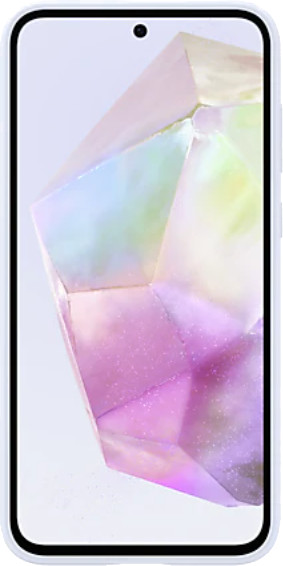 Smartfon z kryształowym wzorem na ekranie.