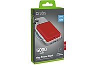 Powerbank SBS 5000 mAh Wireless Magnetic Czerwony TEBB5000MAG1CR