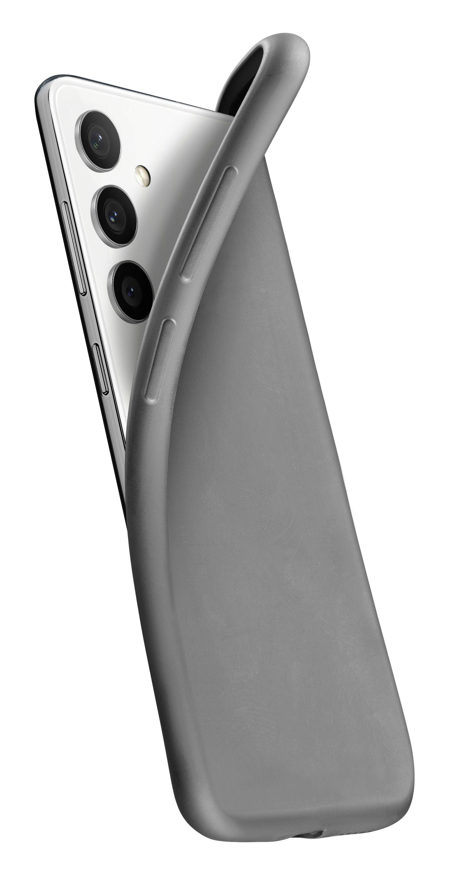 Graue Handyhülle mit teilweise eingelegtem Handy.