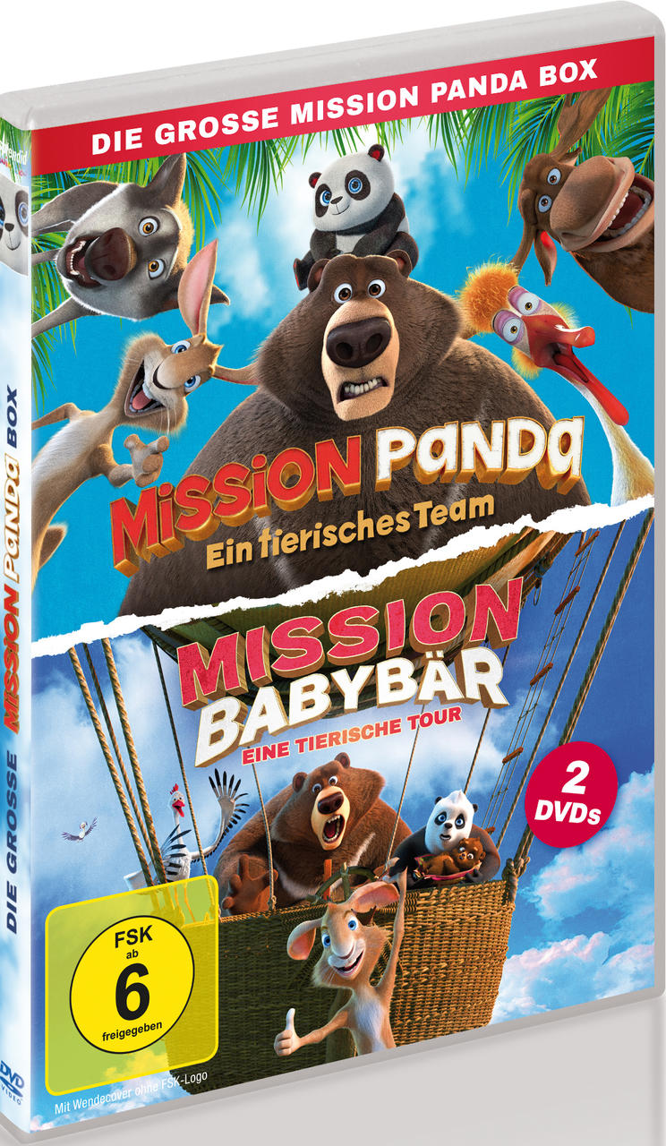 DVD-Hülle mit Filmtiteln und animierten Charakteren.
