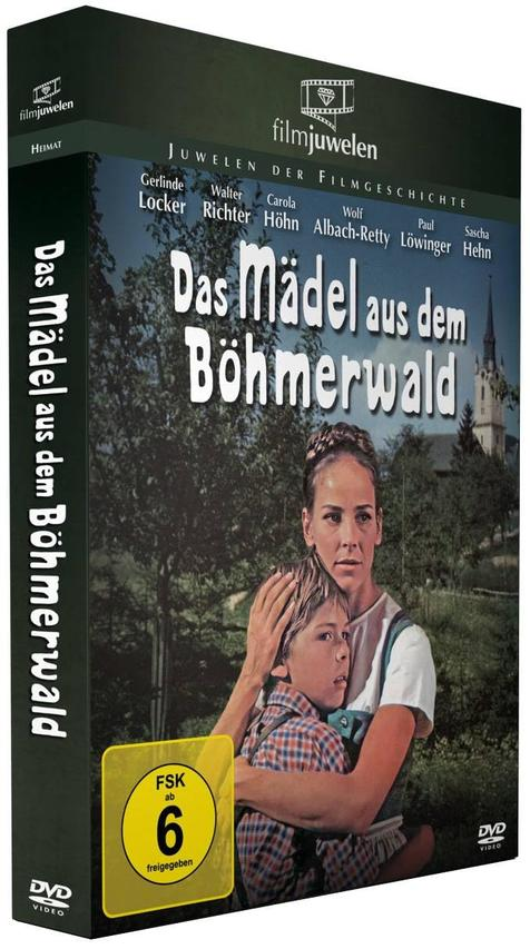 DVD-Box eines Films, Das Mädel aus dem Böhmerwald, mit Frau und Kind.