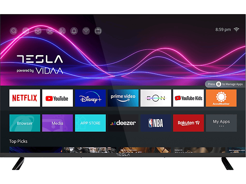 TESLA 65M325BUS UHD Smart TV, VIDAA, 165 cm