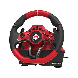 Volante - Hori Mario Kart Pro Deluxe, Para Nintendo Switch, PC, Pedales, USB,  Rojo