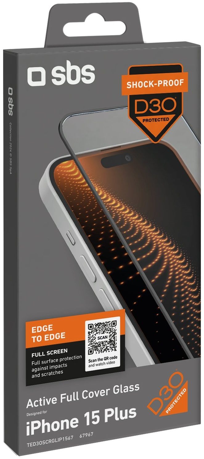Szkło hartowane z D30 SBS Active Full Cover Glass do Apple iPhone 15 Plus