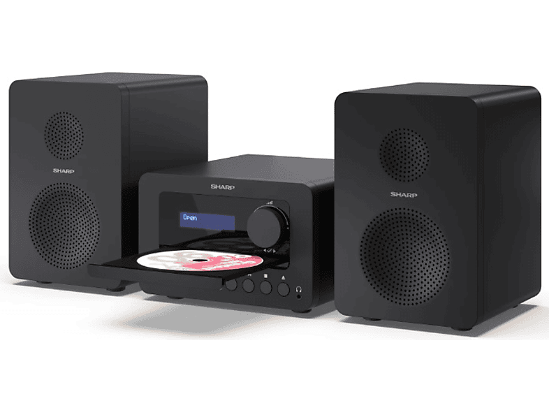 Wieża SHARP XL-B520D BK Czarna, Odtw.CD/-R/-RW/MP3, BT, Tuner FM/DAB+, wejście AUX, Wbudowany Equalizer – zdjęcie 3
