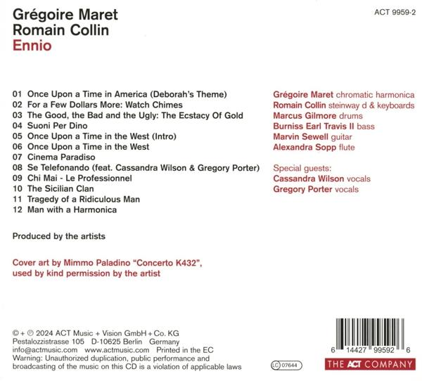 CD-Cover mit Titelliste, Künstlernamen und Produktionscredits.