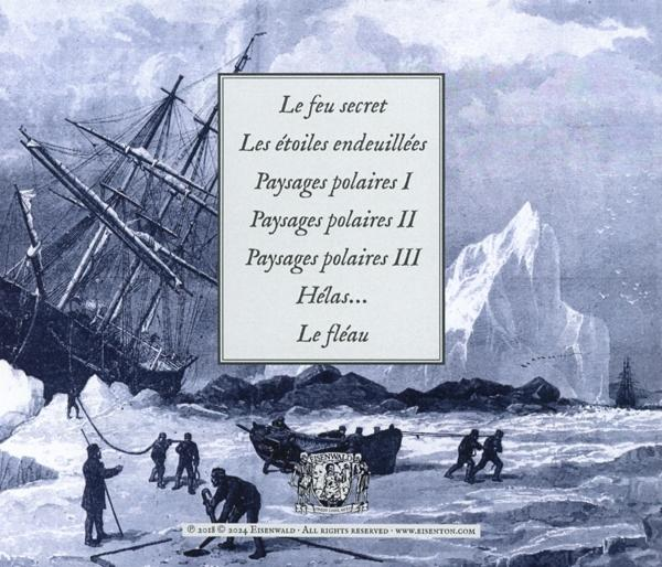 Ein Schiff ist im Eis gefangen, Menschen arbeiten im eisigen Polarkreis.