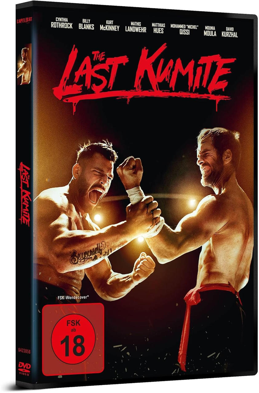 Das DVD-Cover für 'The Last Kumite', zwei Männer kämpfen.