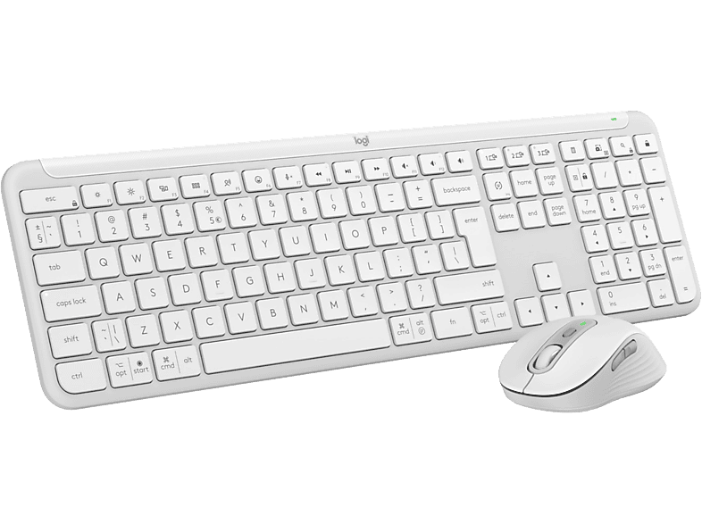 Logitech Draadloze Toetesenbord En Muis Mk950 Signature Slim Azerty Wit (920-012595)