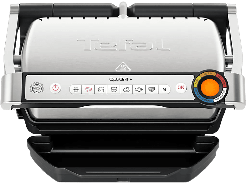TEFAL Optigrill+ (GC718D) Kontaktgrill, Silber/Schwarz