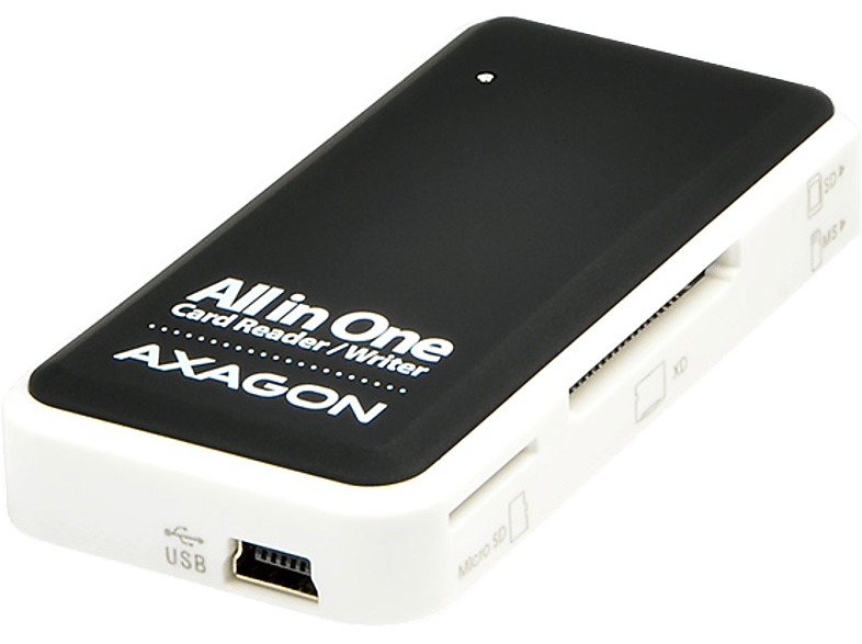 AXAGON Mini 5 az 1-ben kártyaolvasó, USB 2.0, SD, microSD, MS, CF, XD max 2TB-ig (CRE-X1)