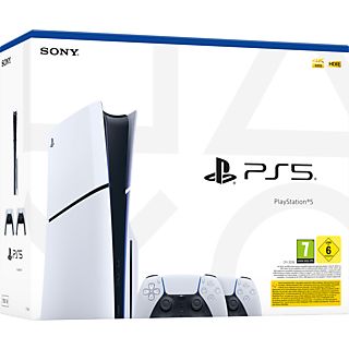 PlayStation 5 Slim + DualSense Bundle - Spielekonsole - Weiss/Schwarz