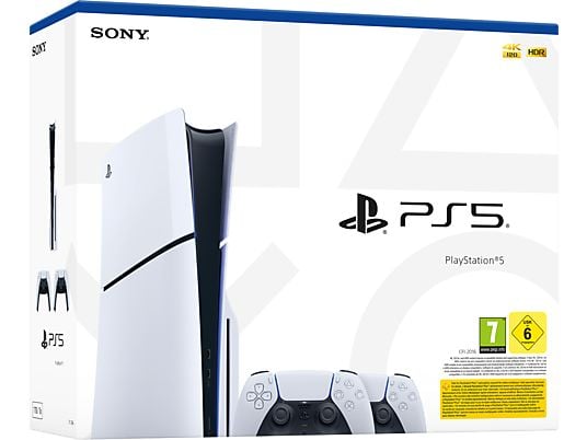 PlayStation 5 Slim + DualSense Bundle - Console de jeu - blanc/noir