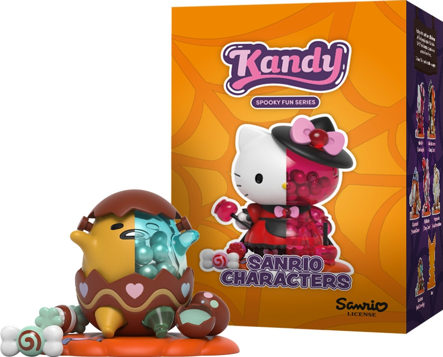 Sammelfiguren einer Sanrio-Figur und einer Figur mit Candy-Thema.