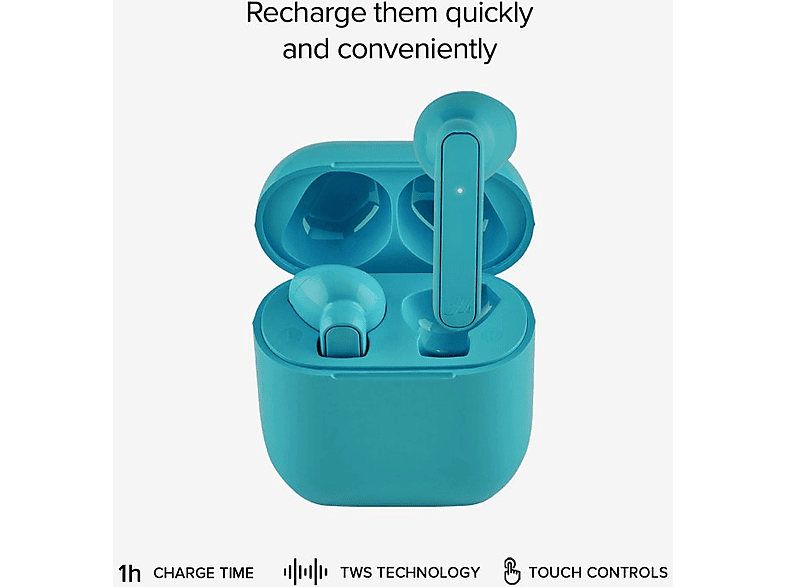Słuchawki bezprzewodowe SBS Nubox Turkusowy – zdjęcie 2