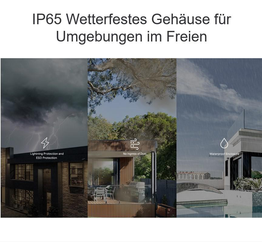 Bild zeigt wetterfeste Umgebungen mit Blitz, keinem Staub und einem wasserdichten Gehäuse.