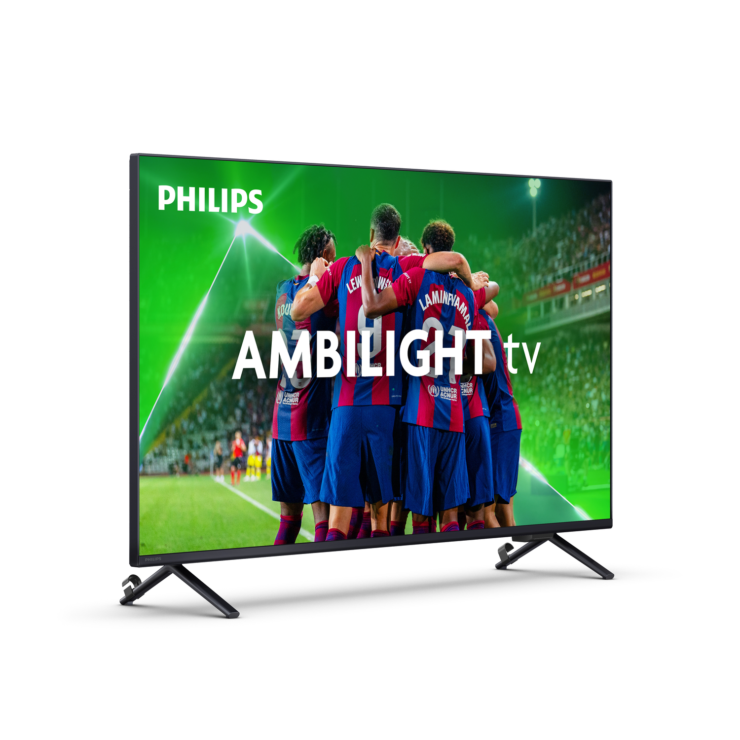 Philips Ambilight TV met een viering van een voetbalteam.