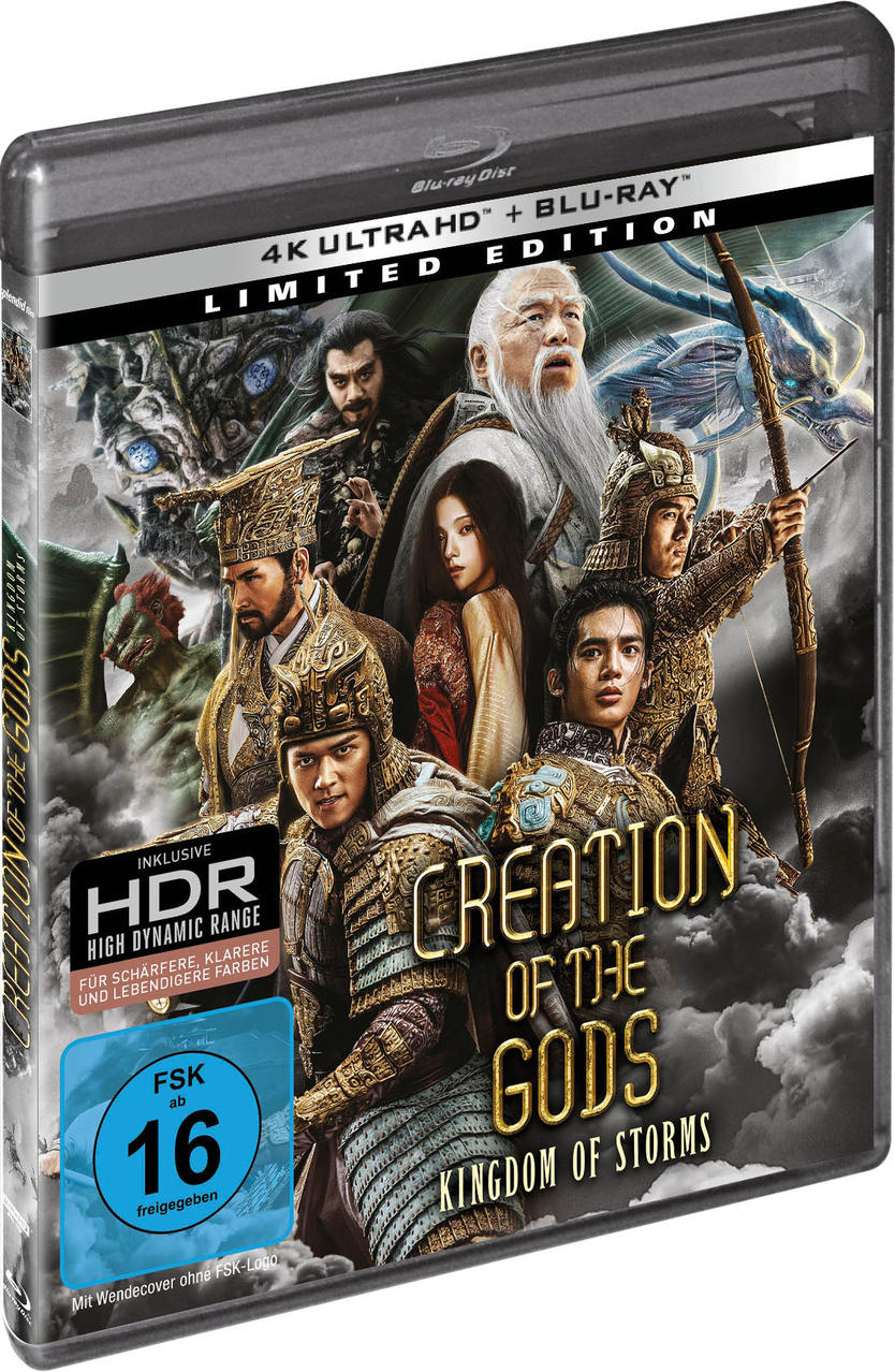 Blu-ray-Disc-Cover mit einem Filmplakat mit mehreren Charakteren und Text.