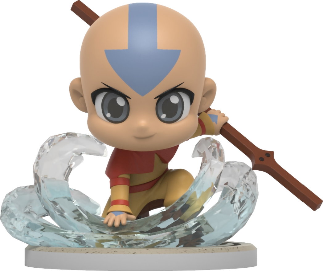Figurine Avatar en pose d'action avec l'élément eau.