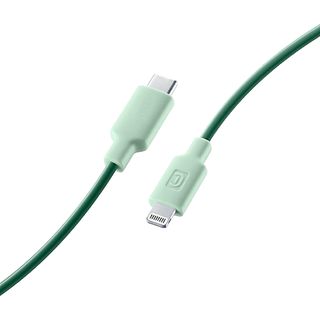 Cable USB - CellularLine Stylecolor, Conector de Lightning a  USB - C, 1 m, Verde