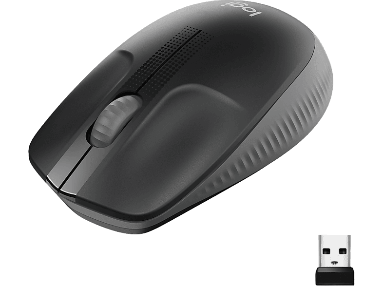 LOGITECH M190 teljes méretű vezeték nélküli egér, charcoal (910-005905)