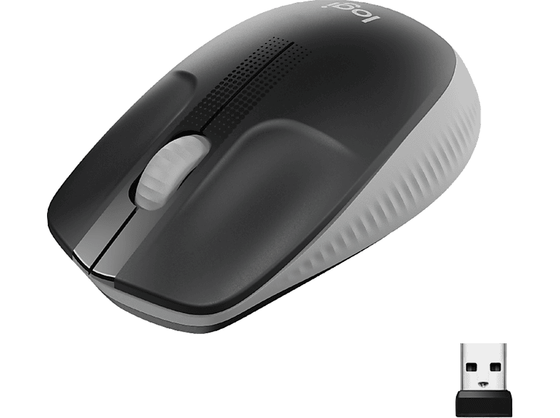 LOGITECH M190 teljes méretű vezeték nélküli egér, középszürke (910-005906)