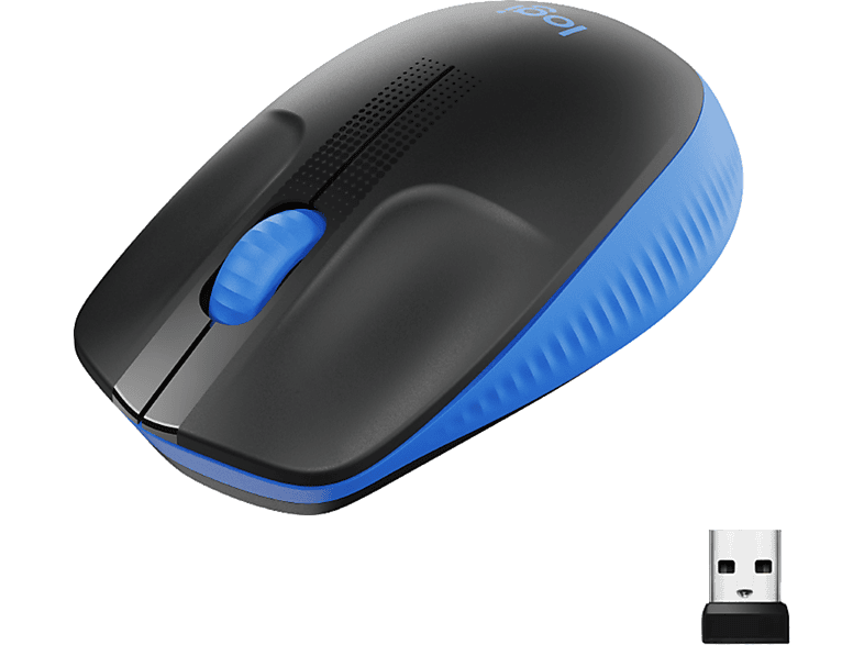 LOGITECH M190 teljes méretű vezeték nélküli egér, kék (910-005907)