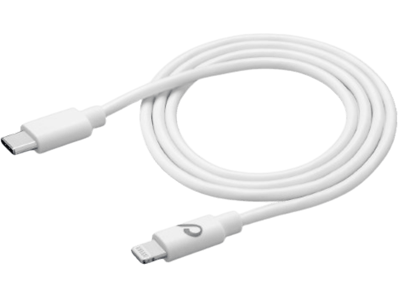 Cable Lightning - CellularLine USBDATAC2LMFI60CMW, de conector 0.6 m, Blanco