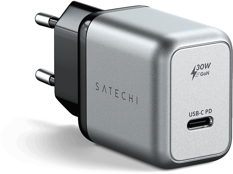 SATECHI USB-C PD GaN hálózati töltő, 30W, szürke (ST-UC30WCM-EU)