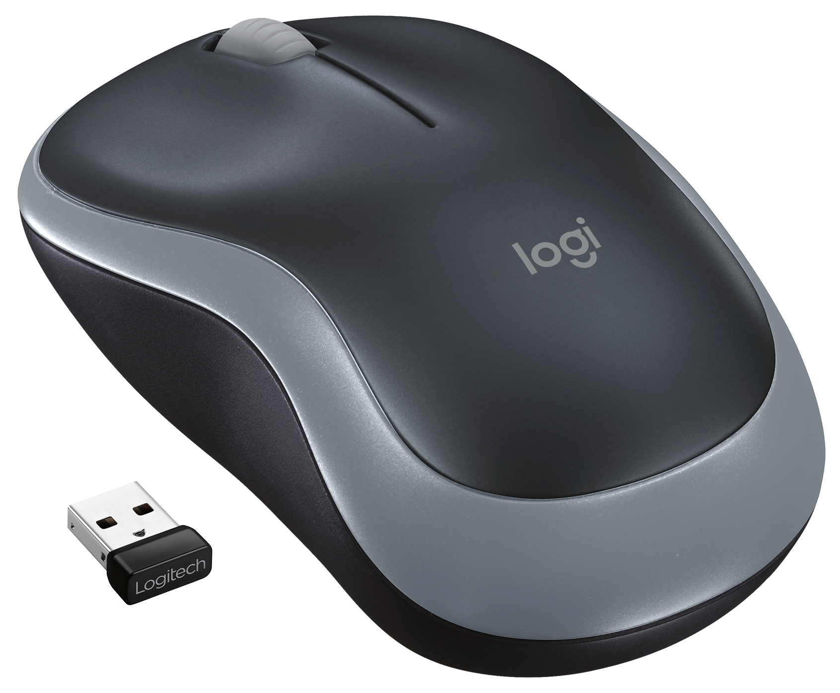 LOGITECH M185 vezeték nélküli optikai egér, USB, szürke (910-002238)