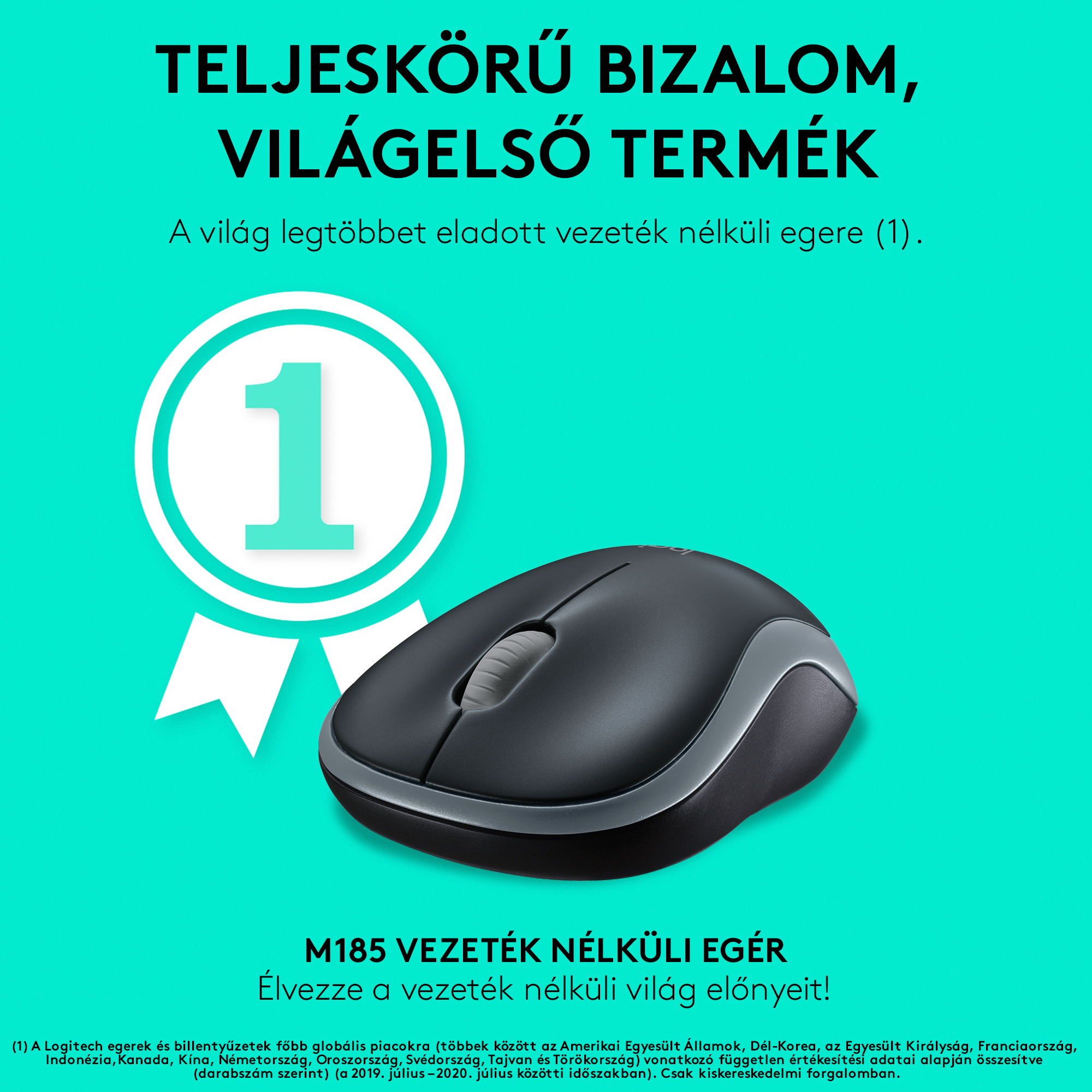Egy vezeték nélküli egér és szöveg róla, trófea ikonnal.