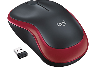 LOGITECH M185 vezeték nélküli optikai egér, USB, piros (910-002240)