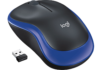 LOGITECH M185 vezeték nélküli optikai egér, USB, kék (910-002239)