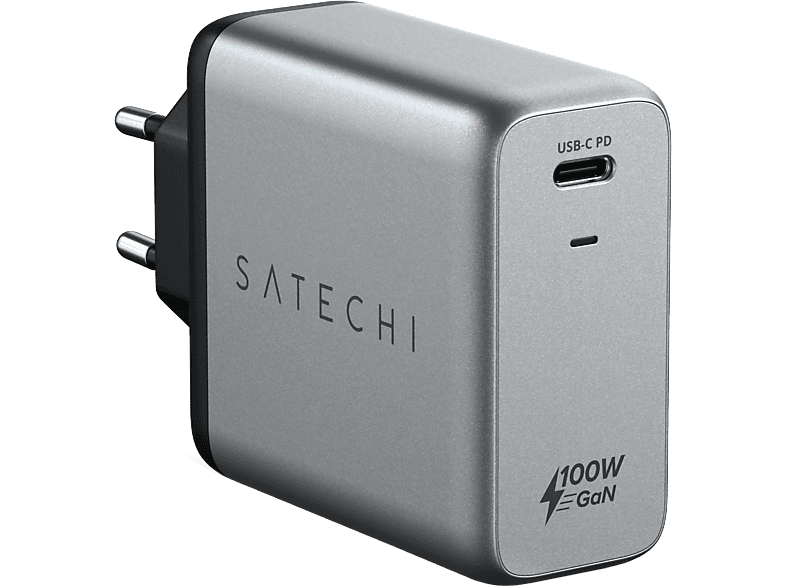 SATECHI USB-C PD GaN hálózati töltő, 100W, szürke (ST-UC100WSM-EU)