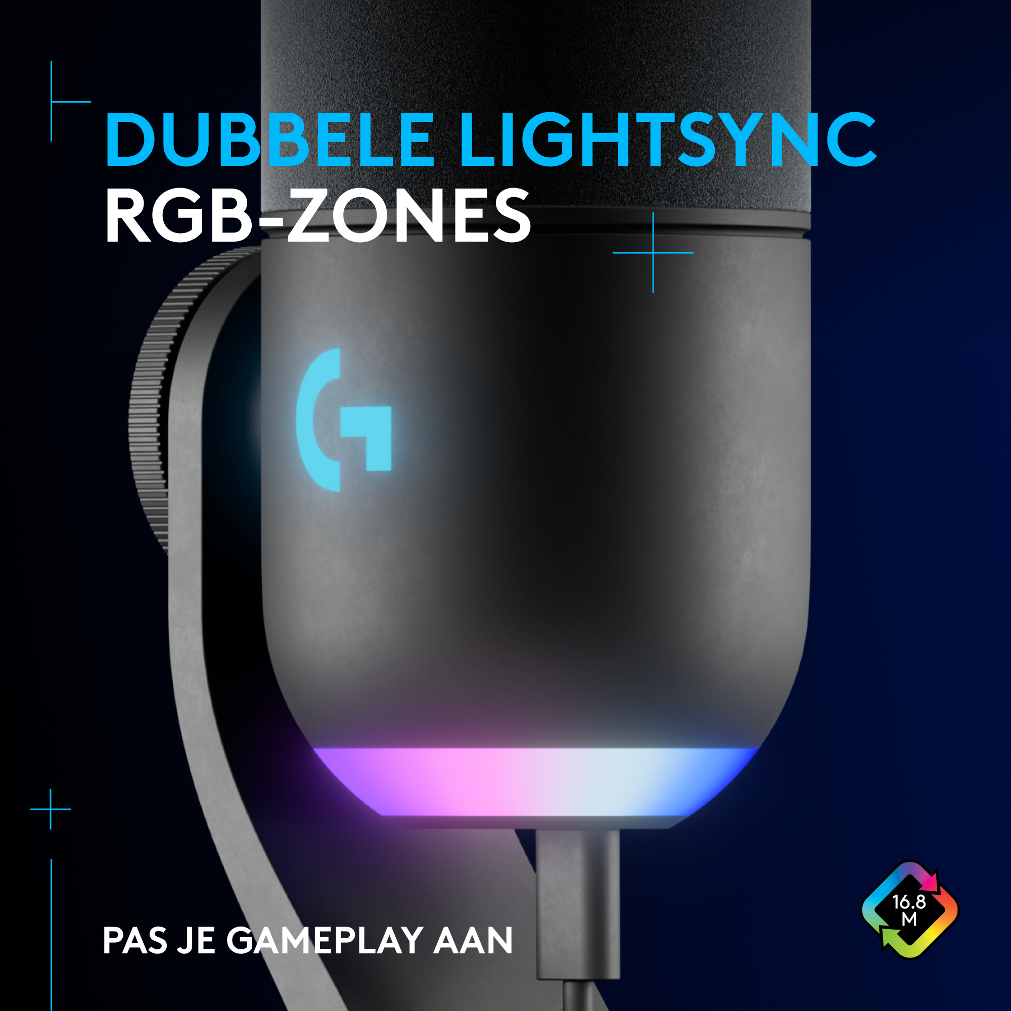 LOGITECH Microfoon Gaming G Yeti GX Dynamic RGB LIGHTSYNC (988-000569)