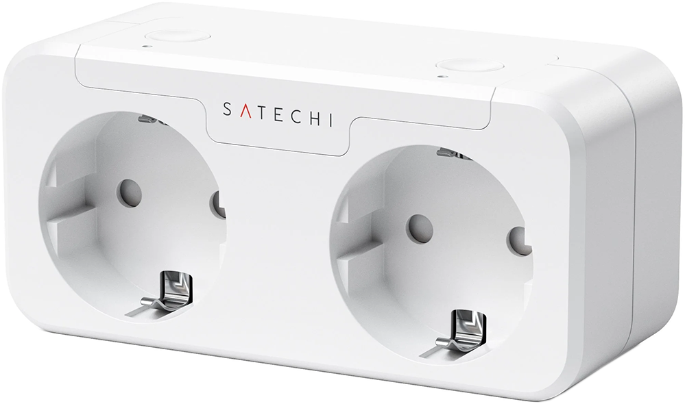 SATECHI Homekit Dual okos konnektor, EU, fehér (ST-HK20AW-EU)