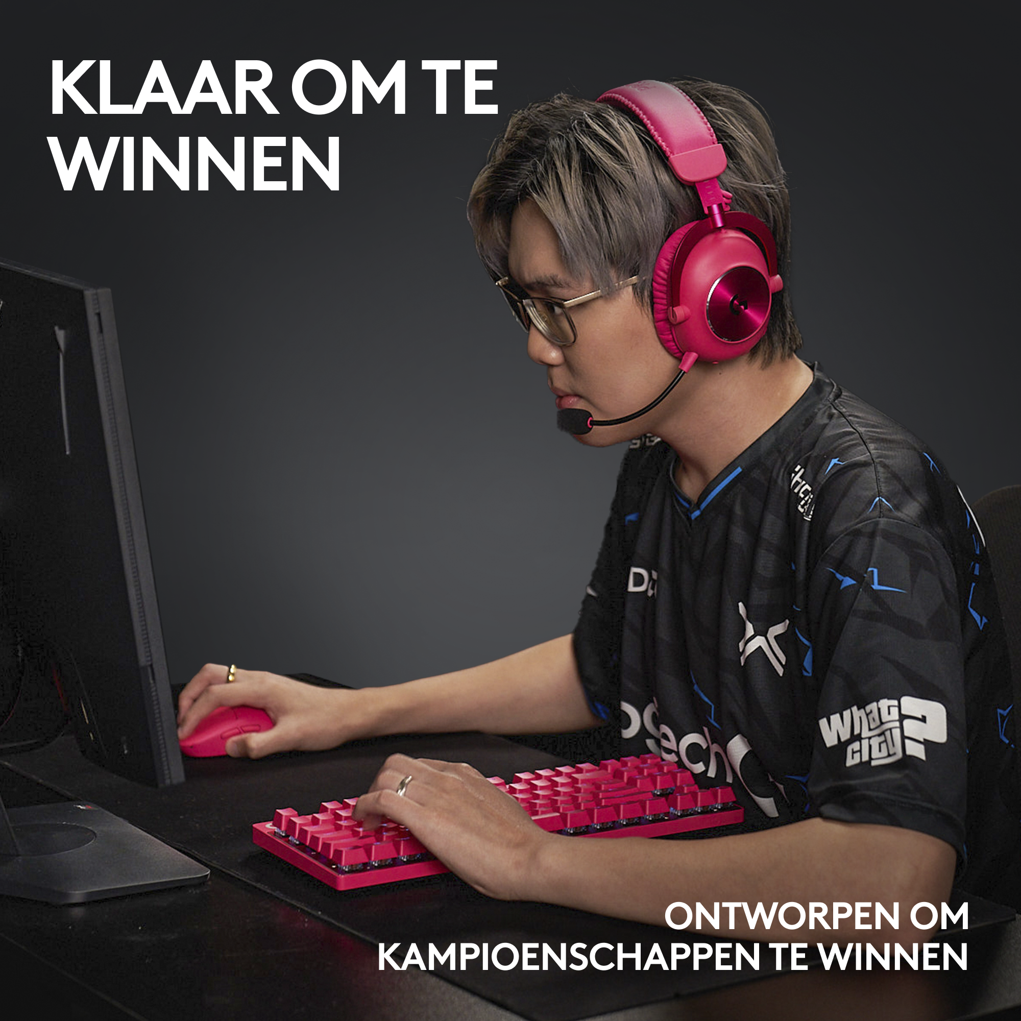 LOGITECH Draadloos gaming toetsenbord G PRO X TKL Lightspeed RGB AZERTY Roze (920-012156)