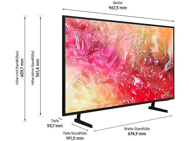 SAMSUNG GU43DU7170U LED TV (Flat, 43 Zoll / 108 cm, UHD 4K, SMART TV, Tizen)