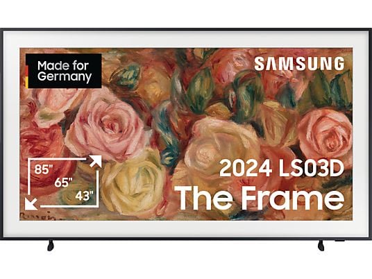 SAMSUNG GQ65LS03 The Frame Lifestyle QLED TV (Flat, 65 Zoll / 163 cm, UHD 4K, SMART TV, Tizen)