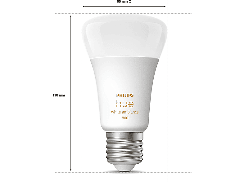 Thumbnail - PHILIPS Hue White Ambiance E27 Einzelpack 1100 LED Lampe Warmweiß bis Kaltweiß