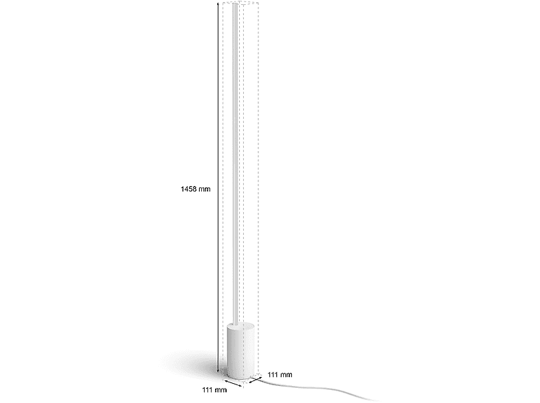 Thumbnail - PHILIPS Hue Gradient Signe Weiße Stehleuchte Mehrfarbig