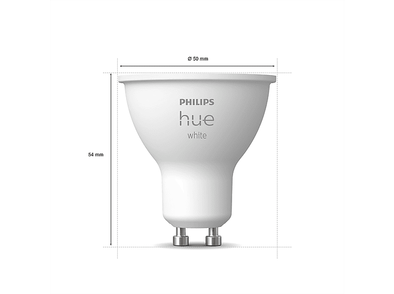 Thumbnail - PHILIPS Hue White GU10 Einzelpack LED Lampe Warmweiß